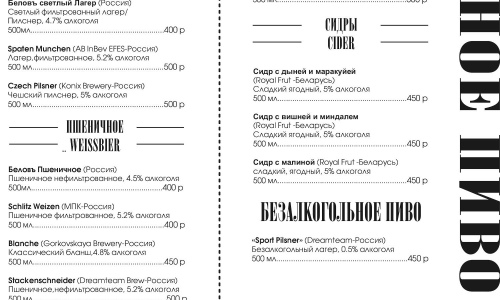 Пивная карта